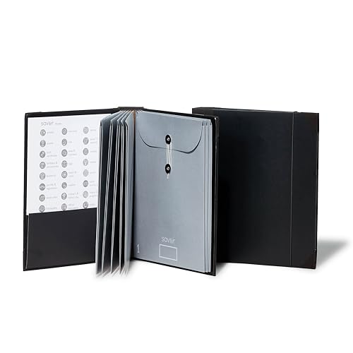 Savor | The Folio Document Organizer | Custom Dyed Cloth Bound Expanding File Folder for Important Papers, Emergency Binder, Birth Certificates, Social Security Cards, Passports, Photos, and Letters…