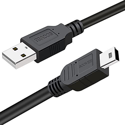 SCOVEE Camera USB Cable Cord for Canon Rebel/PowerShot/EOS/DSLR/ELPH Digital Cameras, Transfer Wire Data Cable for Canon Rebel Camcorder,Vixia PC Computer Interface Charger Replacement 6FT Long