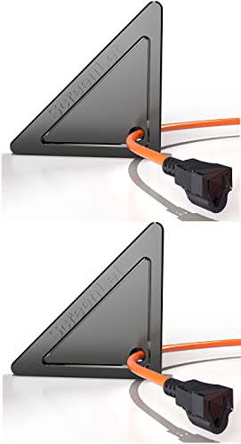 ScreenLet Window Screen Pass Through Attachment - Bring Inside Power Outside, Easily - Fits on Any Standard Window Screen - Ideal for Holiday Lights, Landscaping Equipment, RVs and Boat Houses - Black