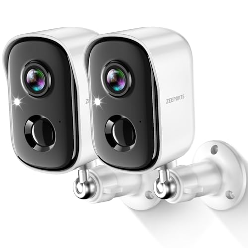 Security Cameras Wireless Outdoor, 2K Battery Powered WiFi Cameras for Home Security with AI Motion Detection, Color Night Vision, Spotlight, Siren, Waterproof, SD/Cloud Storage - 2 Pack