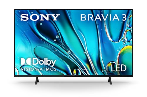 Sony 50-Inch Class 4K Ultra HD BRAVIA 3 LED Smart TV with Google TV, Dolby Vision HDR, and Exclusive Features for PlayStation®5 (K-50S30), 2024 Model