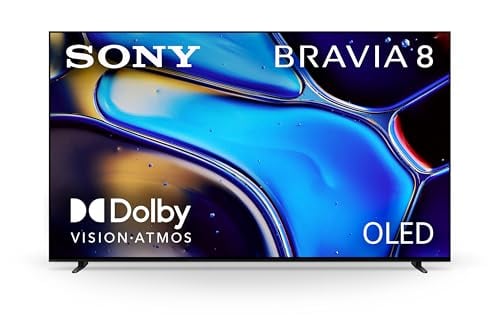 Sony 77 Inch OLED 4K Ultra HD TV BRAVIA 8 Smart Google TV with Dolby Vision HDR and Exclusive Features for PlayStation® 5 (K-77XR80), 2024 Model