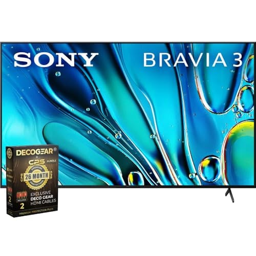 Sony BRAVIA 3 K65S30 65 inch 4K HDR Smart LED TV 2024 with 2 Year Extended Protection