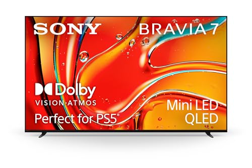 Sony BRAVIA 7 65 TV, 4k Ultra HD QLED LCD TV Mini LED Brightness and Contrast, Real-World Colors, Powerful Processing, Studio Calibrated Picture, Crystal Clear Picture, 65+ Inch Smart TV (65XR70)