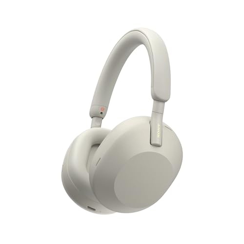 Sony WH-1000XM5 The Best Wireless Noise Canceling Headphones, Made Of Soft Fit Leather, Integrated Processor V1, With 4 Beamforming Microphones, Up To 30-Hour Battery Life, Silver