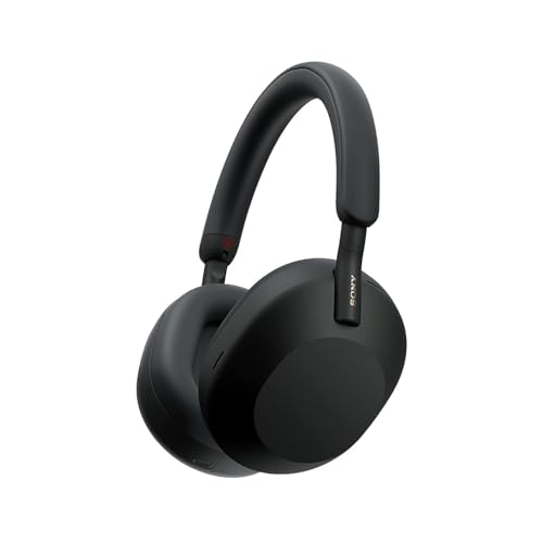 Sony WH-1000XM5 The Best Wireless Noise Canceling Headphones, Made Of Soft Fit Leather, Integrated Processor V1, With 4 Beamforming Microphones, Up To 30-Hour Battery Life, Black