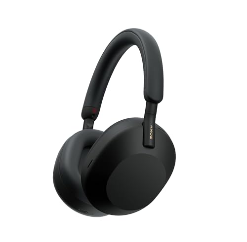 Sony WH-1000XM5 The Best Wireless Noise Canceling Headphones, Made Of Soft Fit Leather, Integrated Processor V1, With 4 Beamforming Microphones, Up To 30-Hour Battery Life, Black