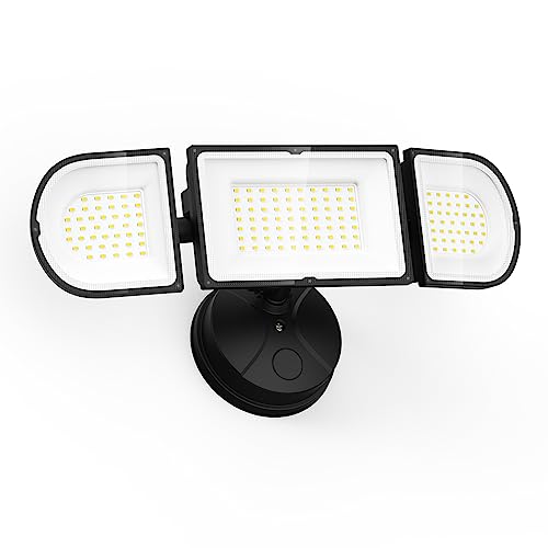 SZPOWER 150W Flood Lights Outdoor Waterproof IP65, Exterior LED Floodlights with 3 Adjustable Heads, 15000LM Super Bright Security Lights Fixture, Outside Lights for House, Backyard