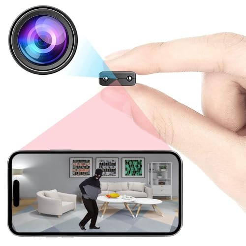 TACUWA Spy Camera Hidden Camera WiFi,Smallest HD1080P Mini Spy Cam for Home Security Easy to Use Wireless Indoor Surveillance with Motion Detection Night Vision, BLACK