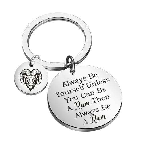 TGBJE Ram Mascot Gift School Pride Jewelry Always Be Yourself Unless You Can Be A Ram Then Always Be A Ram Keychain For Rams Lover (Always Be Ram kc)