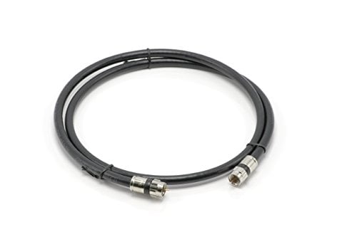 THE CIMPLE CO 10 Foot Black - Solid Copper Coax Cable - RG6 Coaxial Cable with Connectors, F81 / RF, Digital Coax for Audio/Video, Cable TV, Antenna, Internet, & Satellite, 10 Feet (3 Meter)
