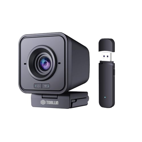 TOALLIN 1080P HD Wireless Webcam for PC, Built-in Noise-Canceling Mic