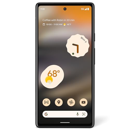 Total by Verizon Google Pixel 6a 5G, 128GB, Black - Prepaid Smartphone (Locked)
