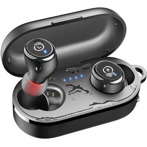 TOZO T10 (Classic Edition) Bluetooth 5.3 Wireless Earbuds with Wireless Charging Case IPX8 Waterproof Stereo Headphones in Ear Built in Mic Headset Premium Sound with Deep Bass, 32 Preset EQs via APP