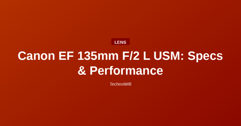 Canon EF 135mm F/2 L USM: Specs & Performance