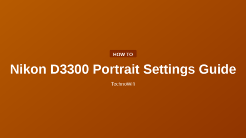 Nikon D3300 Portrait Settings Guide