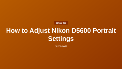 How to Adjust Nikon D5600 Portrait Settings