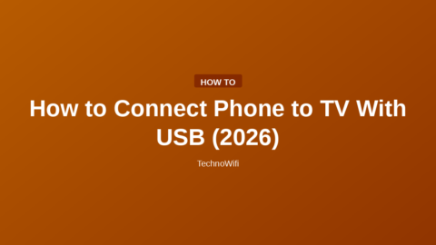 How to Connect Phone to TV With USB (2026)