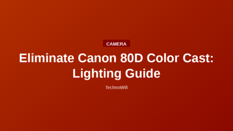 Eliminate Canon 80D Color Cast: Lighting Guide