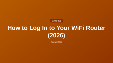 How to Log In to Your WiFi Router (2026)