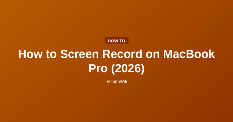 How to Screen Record on MacBook Pro (2026)