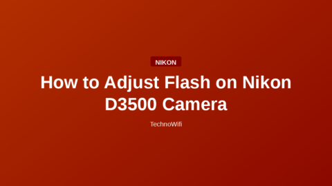 How to Adjust Flash on Nikon D3500 Camera