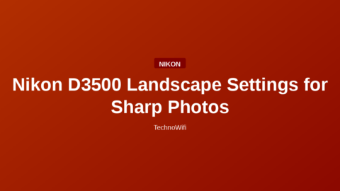 Nikon D3500 Landscape Settings for Sharp Photos