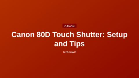 Canon 80D Touch Shutter: Setup and Tips