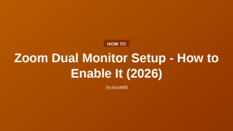 Zoom Dual Monitor Setup - How to Enable It (2026)