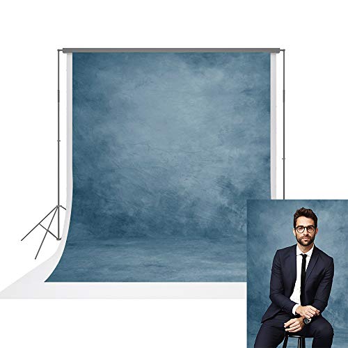UrcTepics 5x7ft Pro Microfiber Abstract Blue Portrait Headshots Backdrop for Photography Blue Painted Canvas Photography Background Baby Light Blue Photography Background Fabric