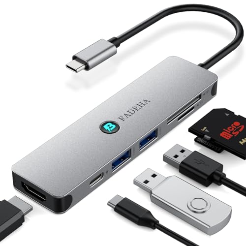 USB C Hub Adapter Multiport for Apple MacBook Pro air, 7IN1 USB C Converter Splitter to Monitor HDMI Hub Dongle for Laptop iPad Samsung Dex Chromebook Rog Ally Steam Deck and All Computer Accessories