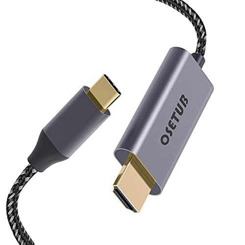 USB C to HDMI Cable 4K, 10ft USB Type C to HDMI Cable Adapter High Speed Braided Cord Connect Laptop and Phone to TV Compatible with iPhone 15 Pro/Max, 2023 MacBook Pro/Air, iPad Pro 2021, Galaxy S23