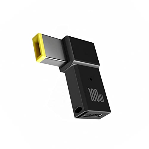 USB C to Slim Tip Laptop Charging Cable Adapter Male Type C to Square Converter for Thinkpad 100W PD Power Supply Extension Cord for Yoga Ideapad Legion T470s T470 T460s T450 T450s ThinkPad X1 Lenovo