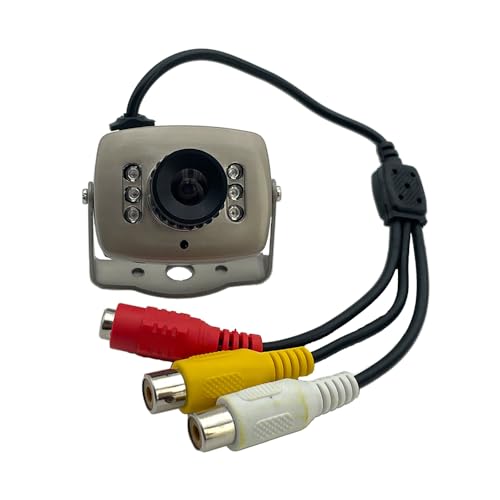 Vanxse CCTV 1/3 CCD 1000tvl 6mm Indoor/Outdoor 6pcs IR LEDs Mini Video Camera Day/Night Waterproof Security Surveillance Camera with Bracket