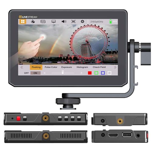 VIDEOGEAR 5 Inch DSLR Camera Field Black Mini Monitor with USB Live Stream, 3D-LUT HDMI2.0 1920x1080P for Live Streaming Monitor