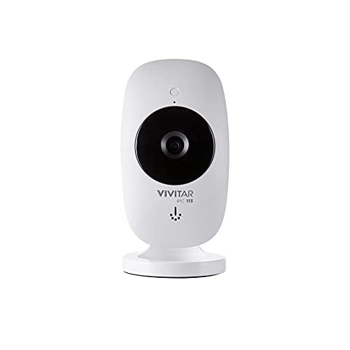 Vivitar IPC113-WHT Wide Angle 1080p HD Wi-Fi Smart Home Camera with Motion Detection, Night Vision, Cloud Backup, Two-Way Audio, Child and Pet Monitor, iOS and Android App for Home/Office Use, White