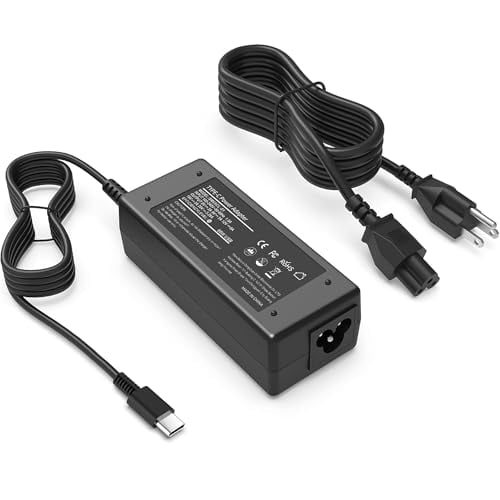 VJYUIJAY Universal 65W USB C Laptop Charger Compatible with HP chromebook Lenovo Dell Acer Asus Samsung Google Computer Type C Power AC Adapter