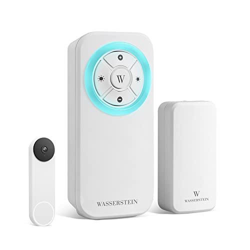 Wasserstein Doorbell Chime for Google Nest Doorbell (Wired, 2nd Gen) and Google Nest Doorbell (Battery) - Made for Google Nest - Authorized Nest Doorbell Chime (Includes Chime and Transmitter)
