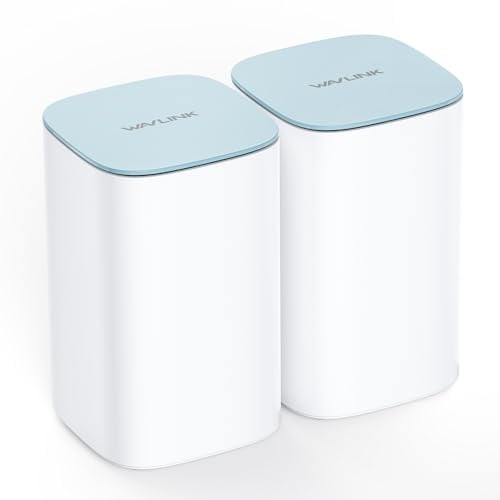 WAVLINK AX3000 WiFi 6 Mesh System 2 Pack - 2026 Latest, Up to 3.0 Gbps Speed & 5,000 Sq. Ft. Coverage, Replaces Wireless Router and WiFi Extender Signal Booster, Support Wired Backhaul, App Control
