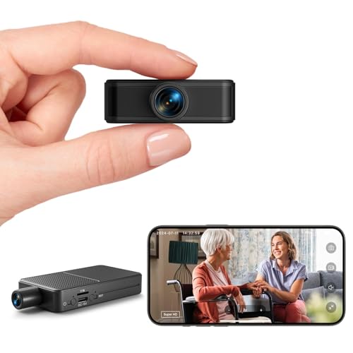 WiFi Mini Camera | Hidden Spy Camera | 10hr Nonstop Recording Nanny Cam, Cloud & SD Storage, AI Motion Detection, Clear Night Vision Wireless Security Camera